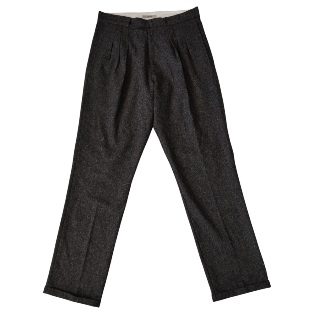 7 For All Mankind Women's Wool Pleated Trouser Heathered Pants Office Career